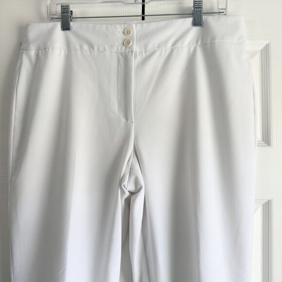 Talbots Pants Size 12 White Lined Crop - Picture 3 of 11